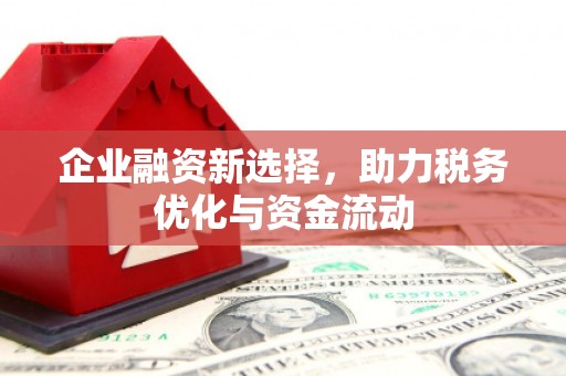 石柱企业融资新选择，助力税务优化与资金流动