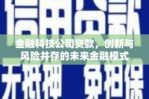 肃南金融科技公司贷款，创新与风险并存的未来金融模式