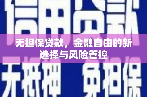 猇亭无担保贷款，金融自由的新选择与风险管控