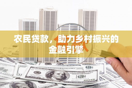 泸州农民贷款，助力乡村振兴的金融引擎