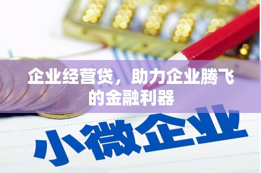 霍林郭勒企业经营贷，助力企业腾飞的金融利器