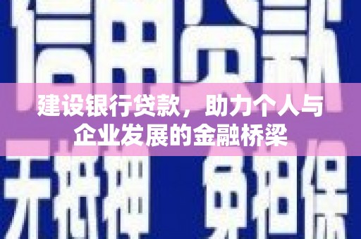 碌曲建设银行贷款，助力个人与企业发展的金融桥梁