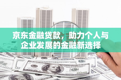 南城京东金融贷款，助力个人与企业发展的金融新选择